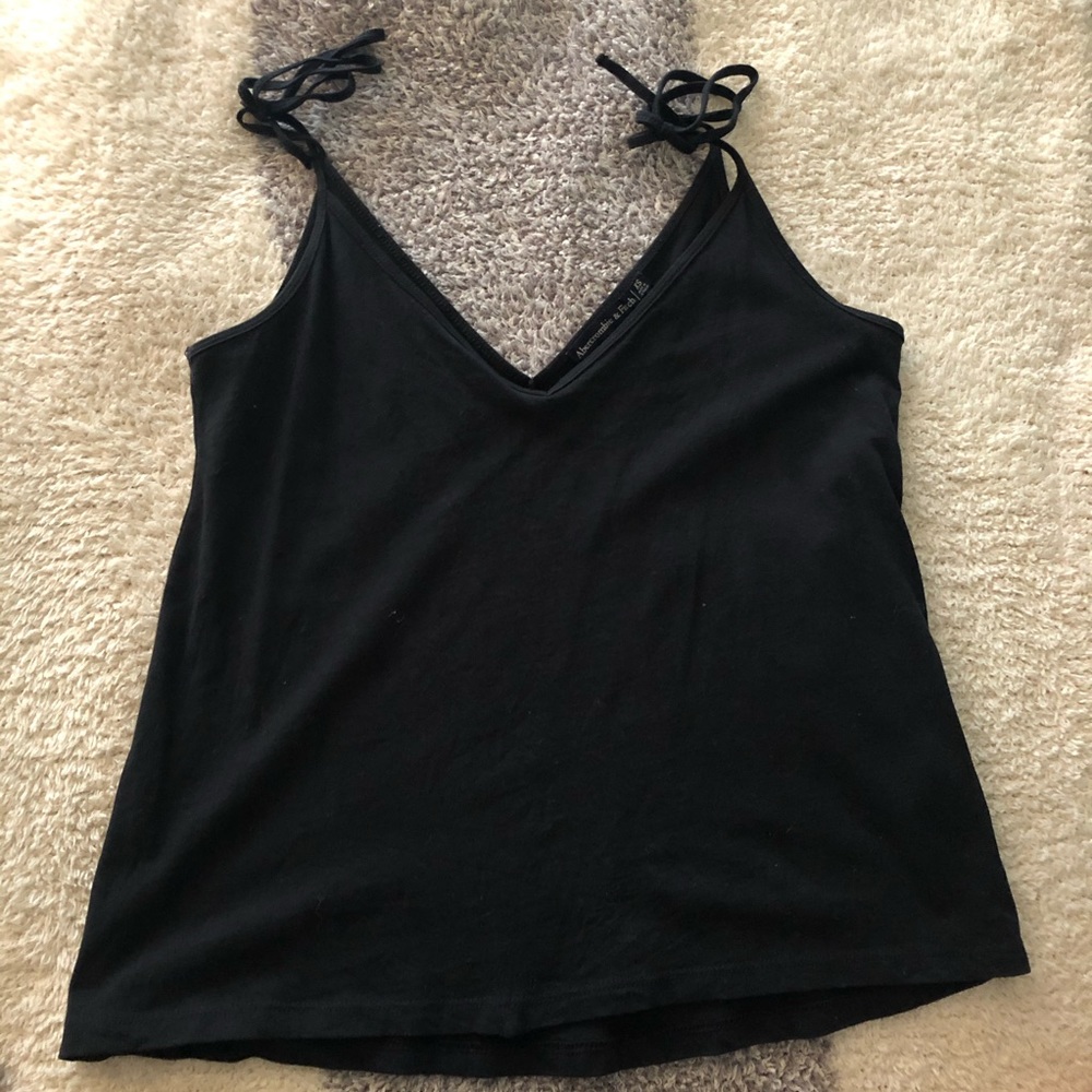 Abercrombie black tie shoulder tank